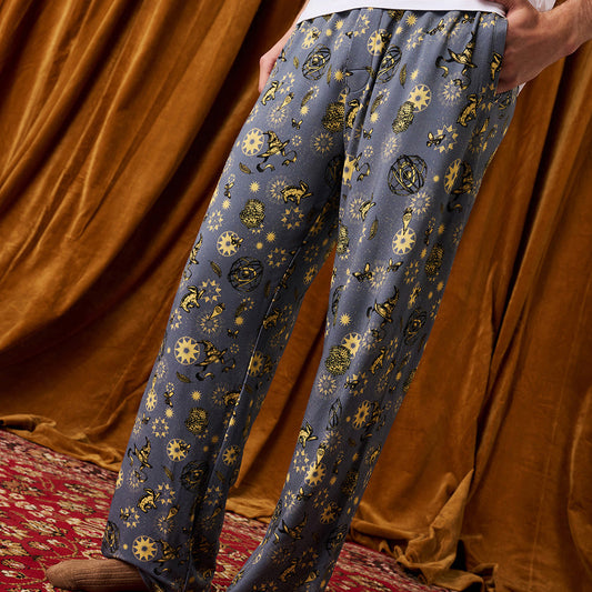 Hufflepuff House Men's French Terry Relaxed Pants
