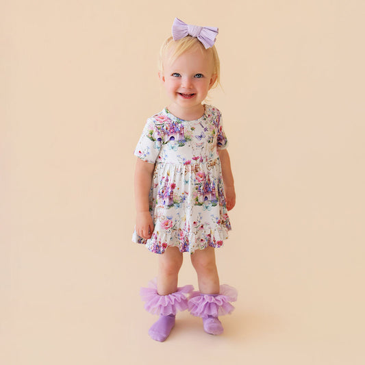 Katrina Ruffled Twirl Bodysuit Dress
