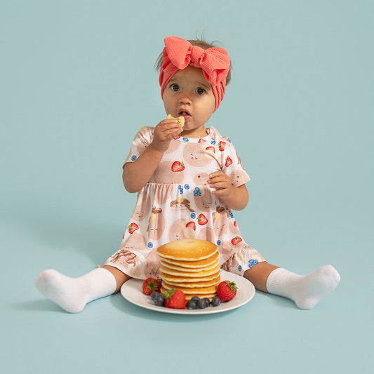 Pancakes Ruffled Twirl Bodysuit Dress