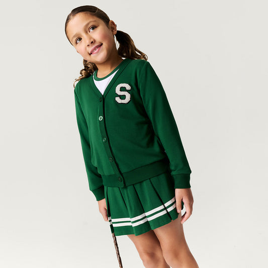 Slytherin Varsity League French Terry Varsity Cardigan