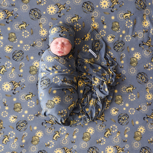 Hufflepuff House Swaddle Beanie Set