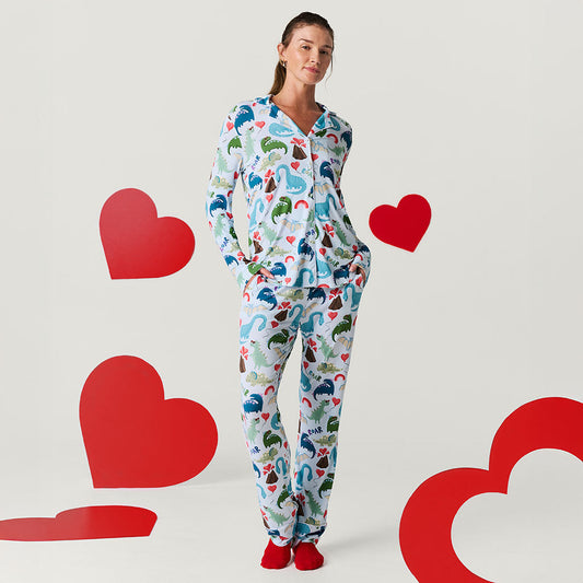 Valentinosaurs Women's Luxe Pajama Pant Set