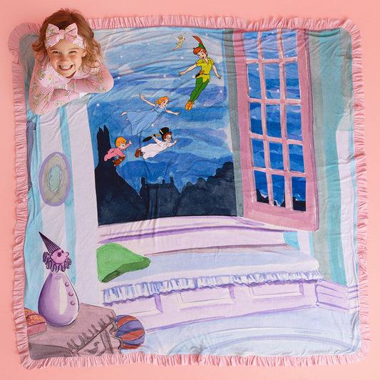 Disney Tinker Bell & Peter Pan Ruffled Luxe Patoo® Blanket