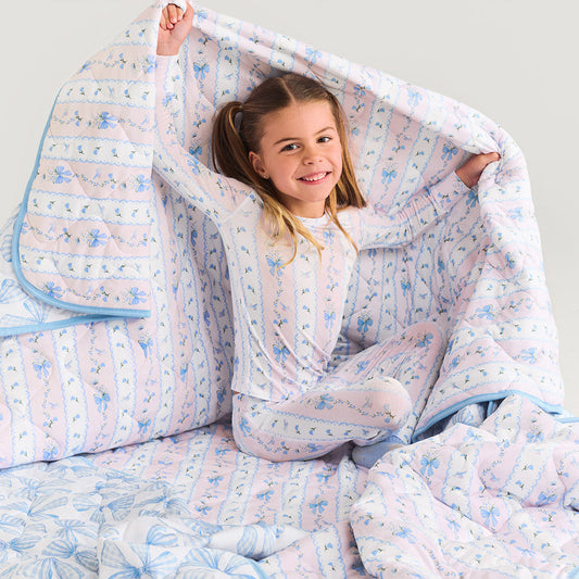 Blythe & Edda Reversible Quilted Patoo® Blanket