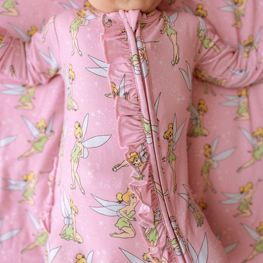 Disney Tinker Bell Footie Ruffled Zippered One Piece