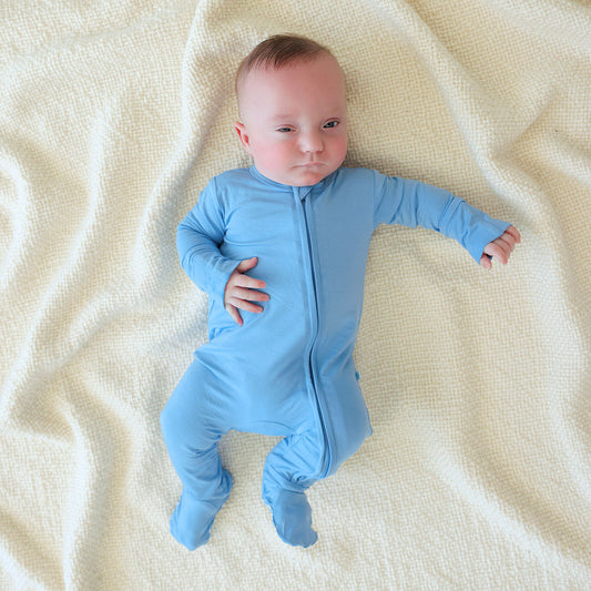 Hattie Blue Footie Zippered One Piece