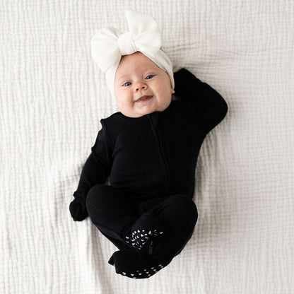 Black Pointelle Convertible One Piece