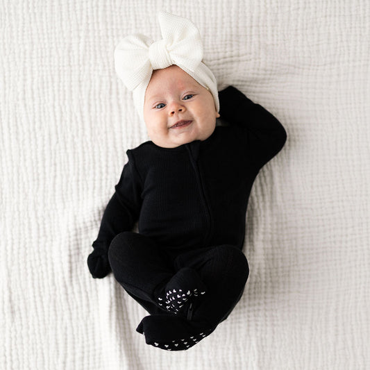 Black Pointelle Convertible One Piece