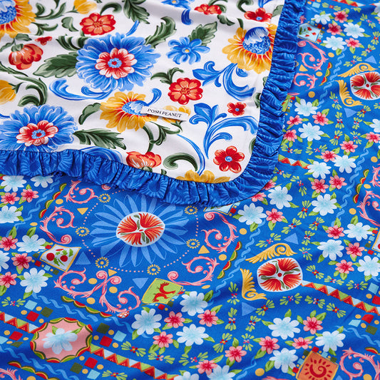 Fiore Italiani & Carretto Ruffled Luxette Patoo® Blanket