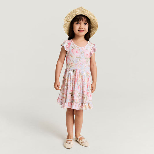 Rose Dreams Ruffled Twirl Dress