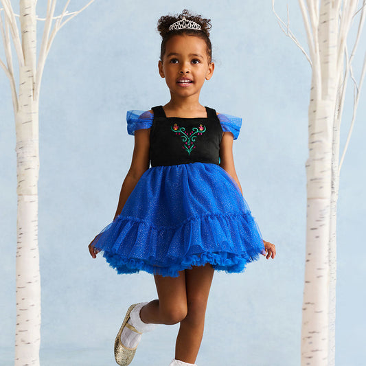 Disney Frozen Anna Velour Petticoat Dress