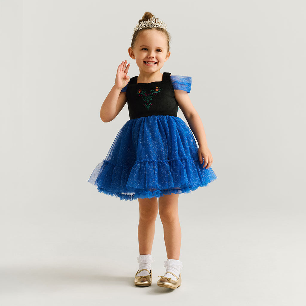 Disney Frozen Anna Velour Petticoat Dress