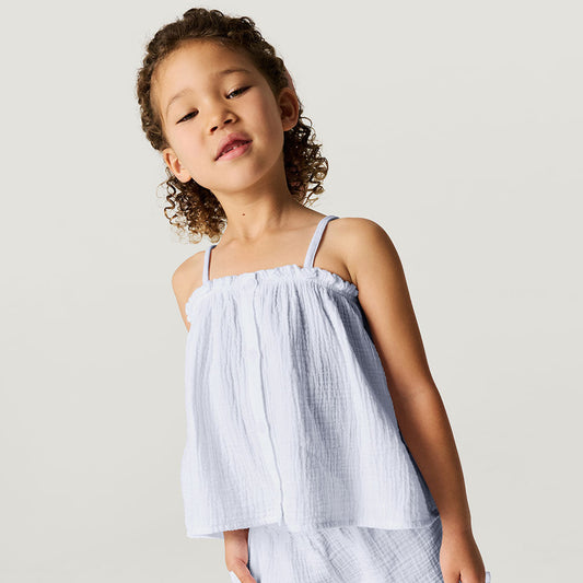 Halogen Blue Cotton Crinkle Cami