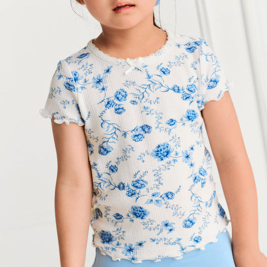 Hattie Pointelle Lettuce Edge Shirt