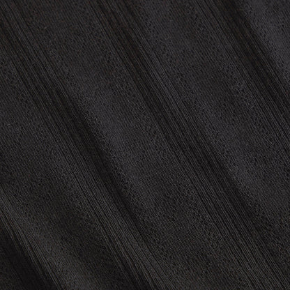 Black Pointelle Pajama Set