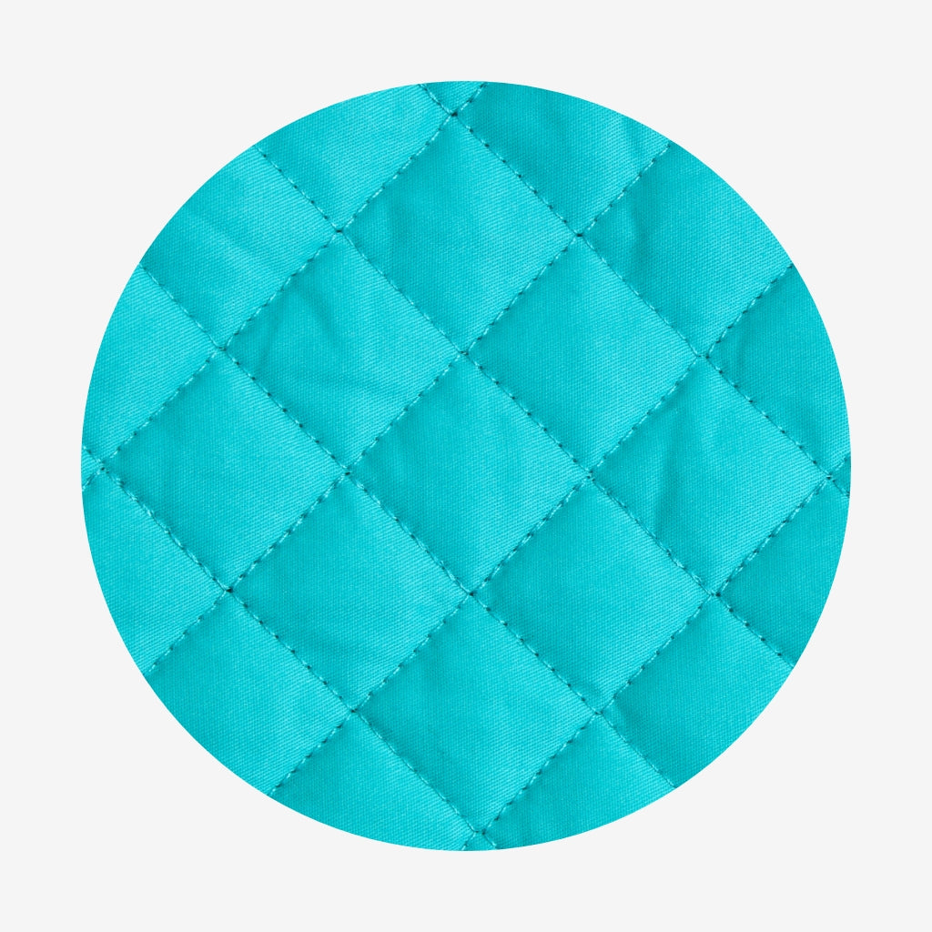 Signature Teal Quilted Tote Bag