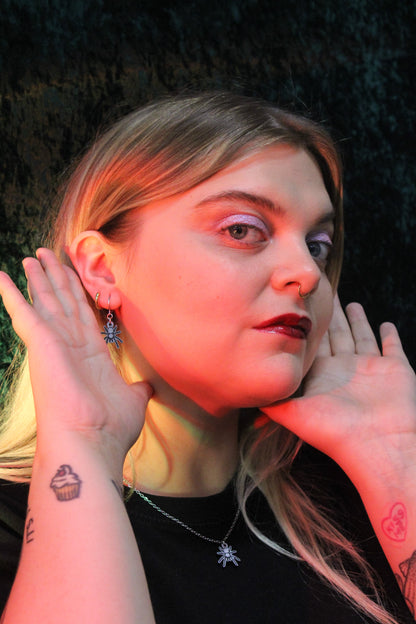 Web Developer Spider Huggie Hoop Earrings