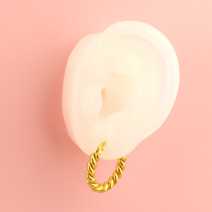 Twist and Shout Hoop Earrings (Gold Plated)