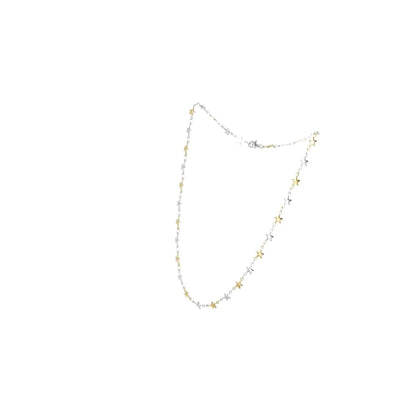 Two Toned Star Chain Necklace