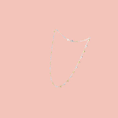 Two Toned Star Chain Necklace