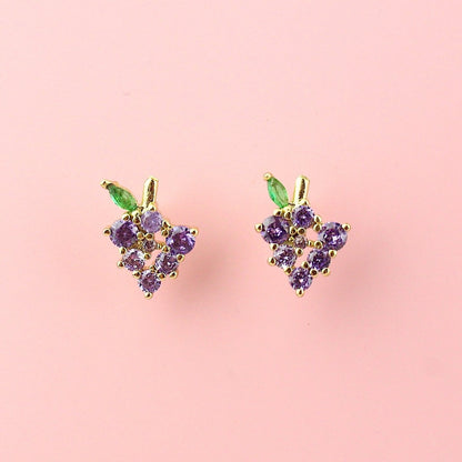 Vineyard Vibes Grapes Stud Earrings