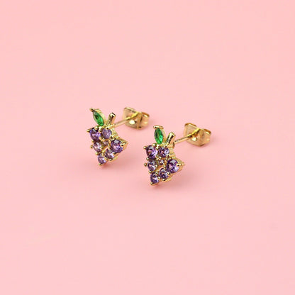 Vineyard Vibes Grapes Stud Earrings