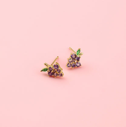 Vineyard Vibes Grapes Stud Earrings