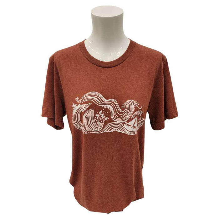 Adult Crew - Wind And Sea Red Clay Tee (S - 2X) by Slow Loris