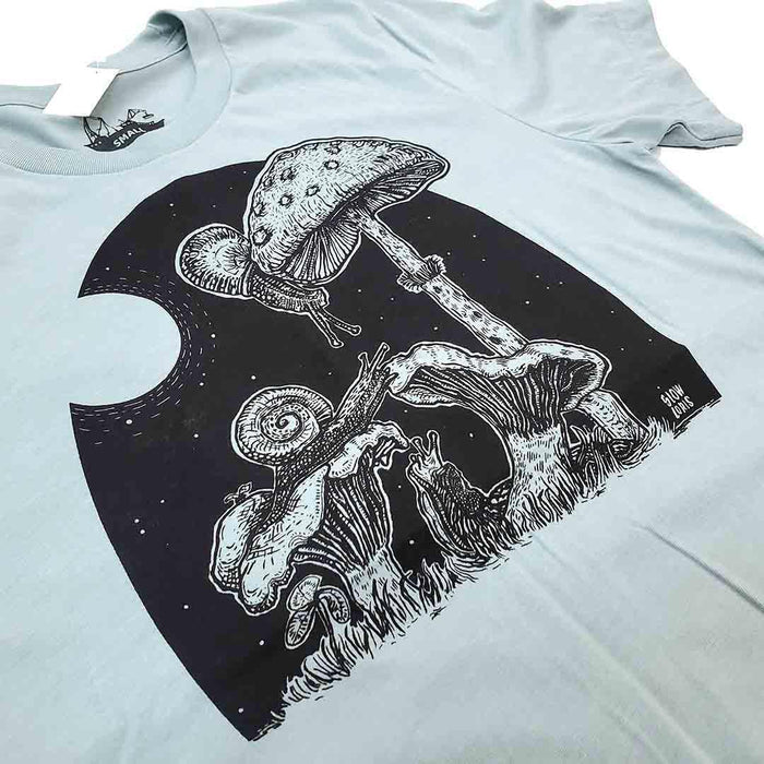 Adult Crew Neck - Full Moon Buffet Dusty Blue Tee (S - 2X) by Slow Loris