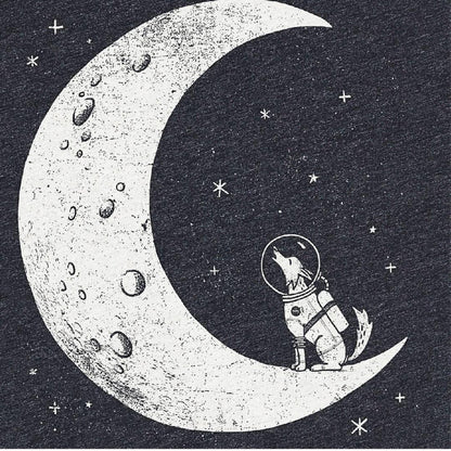 Adult Crew Neck - Howl at the Moon Charcoal Black Tee (XS - XL) by Factory 43