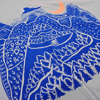 Adult Crew Neck* - Night Ride Light Gray Tee (S - 2X) by Slow Loris