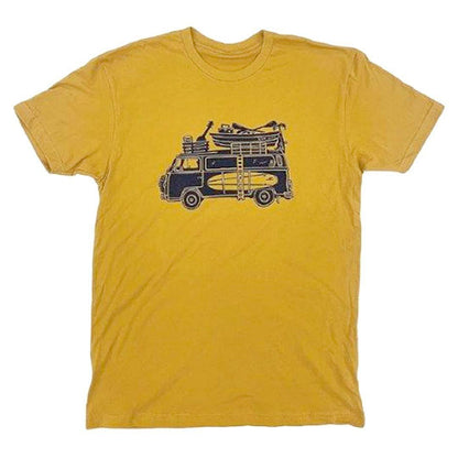 Adult Crew Neck* - Road Trip Antique Gold Tee (XL & 2X Only) by Slow Loris
