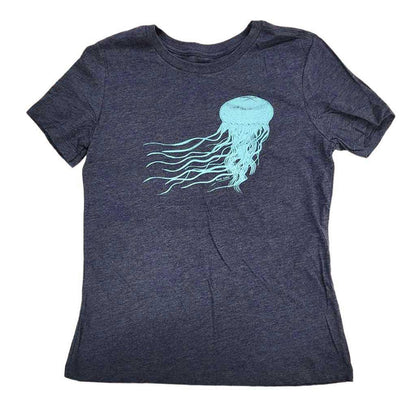 Adult Relaxed Fit - Jellyfish Heather Navy Tee (S - 3X) by Slow Loris