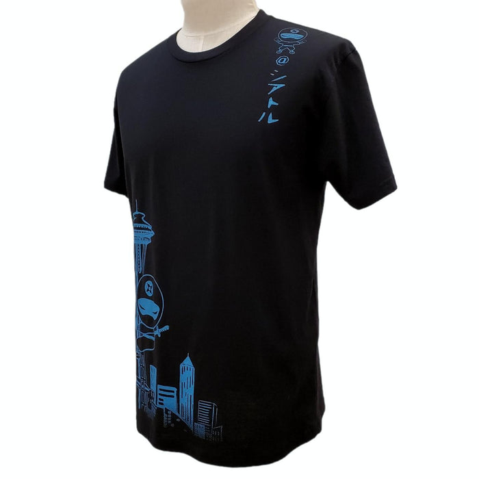 Adult Tee - Seattle Ninja Blue on Black (S - XL) by Namu