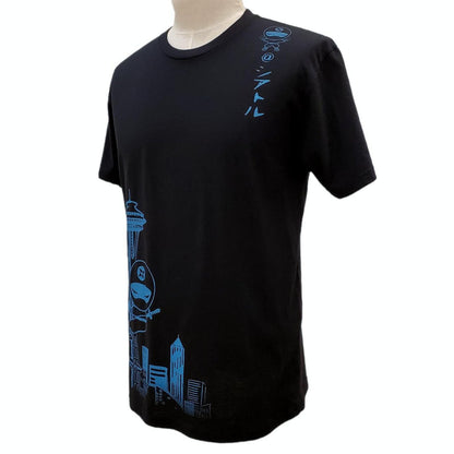 Adult Tee - Seattle Ninja Blue on Black (S - XL) by Namu