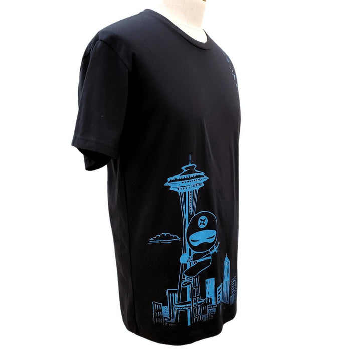 Adult Tee - Seattle Ninja Blue on Black (S - XL) by Namu