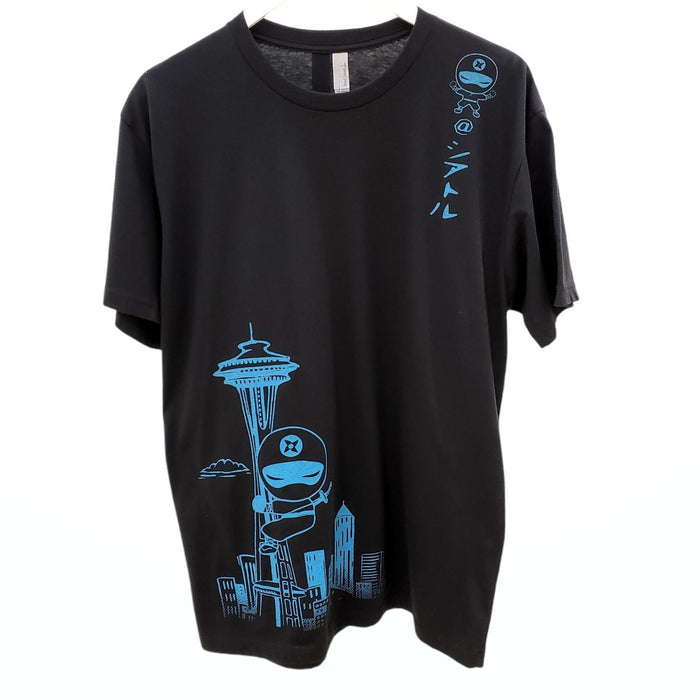 Adult Tee - Seattle Ninja Blue on Black (S - XL) by Namu