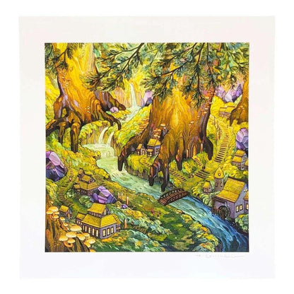 Art Print - 10x10in - Forest Falls by Nimasprout