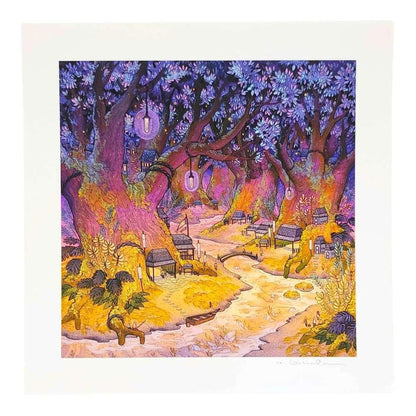 Art Print - 10x10in - Twilight Mosslands by Nimasprout