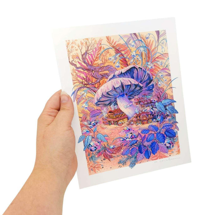 Art Print - 8x10in - Mushroom Grove by Nimasprout