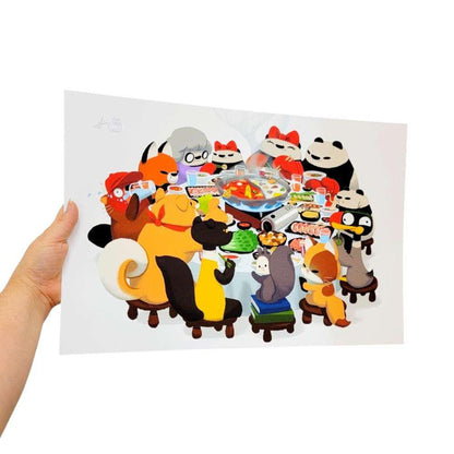 Art Print - Hotpot (2 Sizes) by Punching Pandas