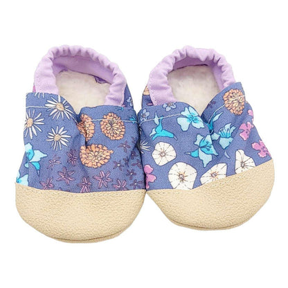 TBJ306 $38 - 0-6mo - Periwinkle Fields Baby Shoes