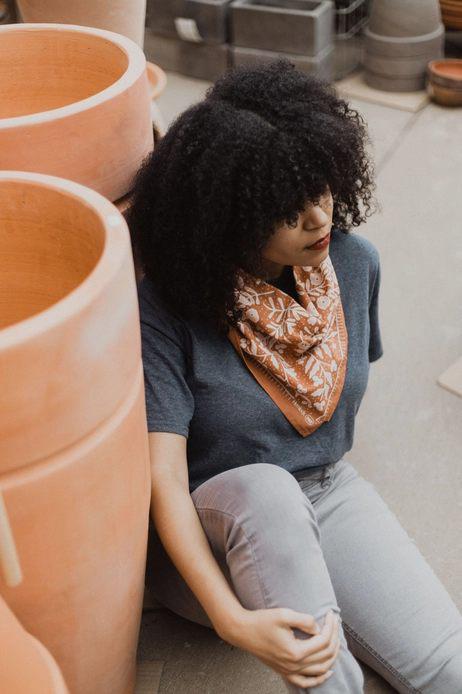 Bandana - Terra (Copper Floral) by Handker Bandanas