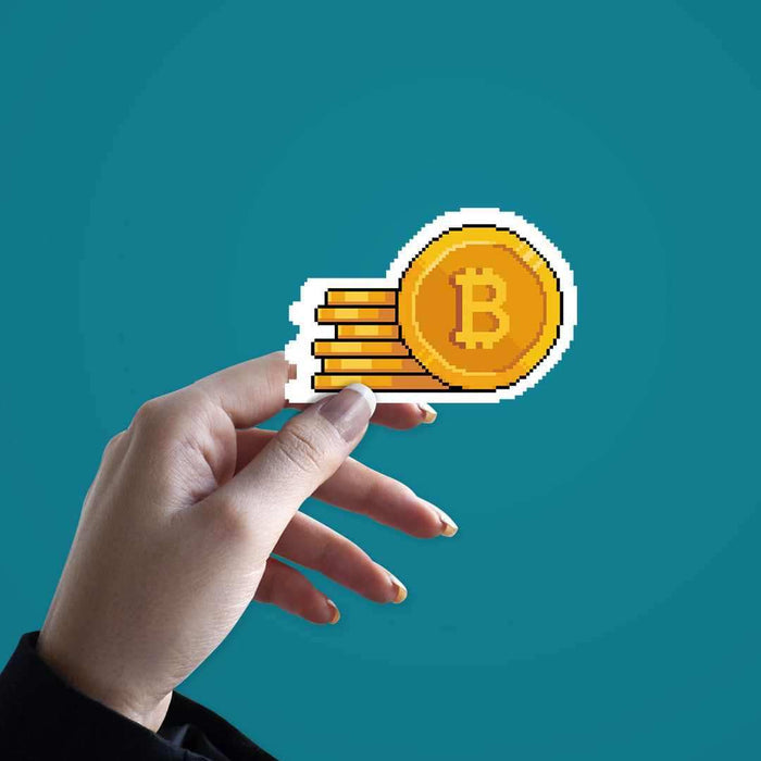 Bitcoin Pixel Sticker - Stickers | STICK IT UP