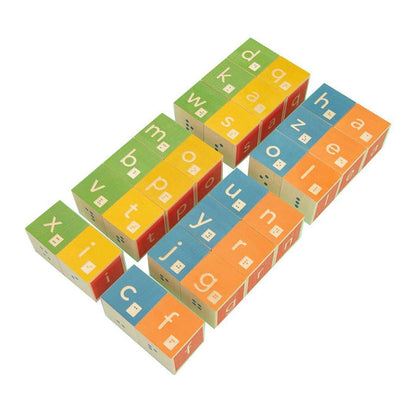 Blocks - Braille Letters (Set of 28) by Uncle Goose