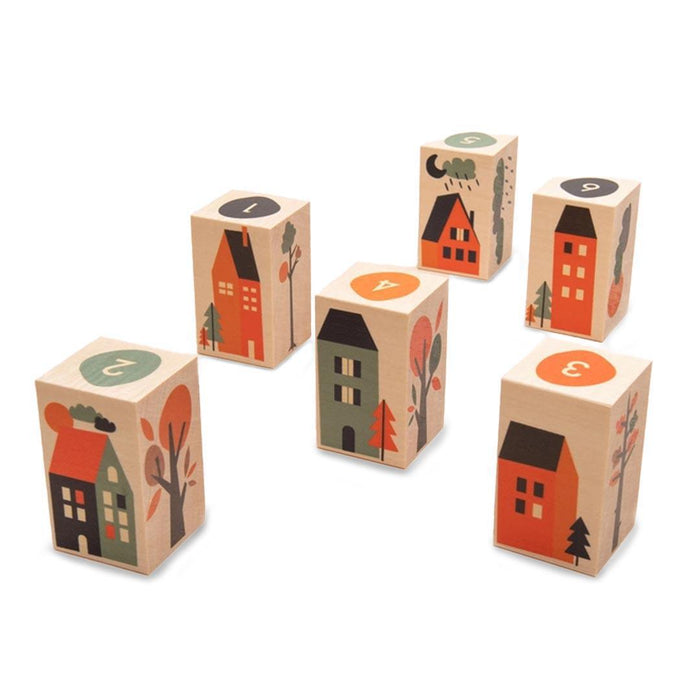 Blocks - Neighborhood Environments (Set of 6) by Uncle Goose
