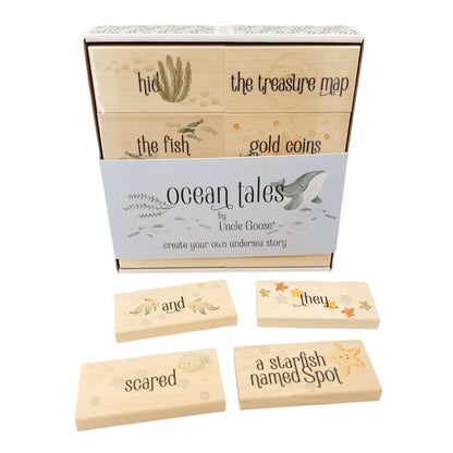 Blocks - Ocean Tales Chip Blocks (Set of 32) by Uncle Goose