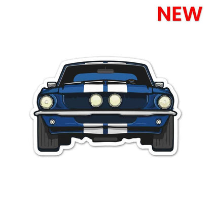 Blue Muscle Car Sticker - Stickers | STICK IT UP