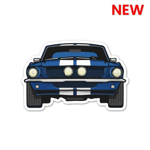 Blue Muscle Car Sticker - Stickers | STICK IT UP