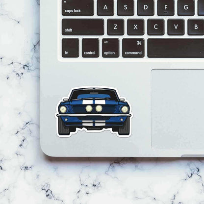 Blue Muscle Car Sticker - Stickers | STICK IT UP